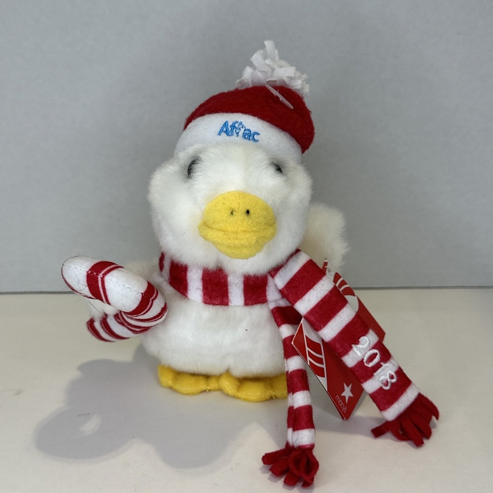 Aflac Macy's Holiday Duck 6" Plush 2018 Christmas Scarf Candy Cane Not Working